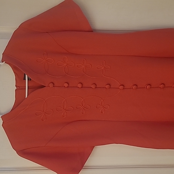 EUC VTG Jaclyn Hart Pink Embroidered Front Dress - Picture 4 of 15